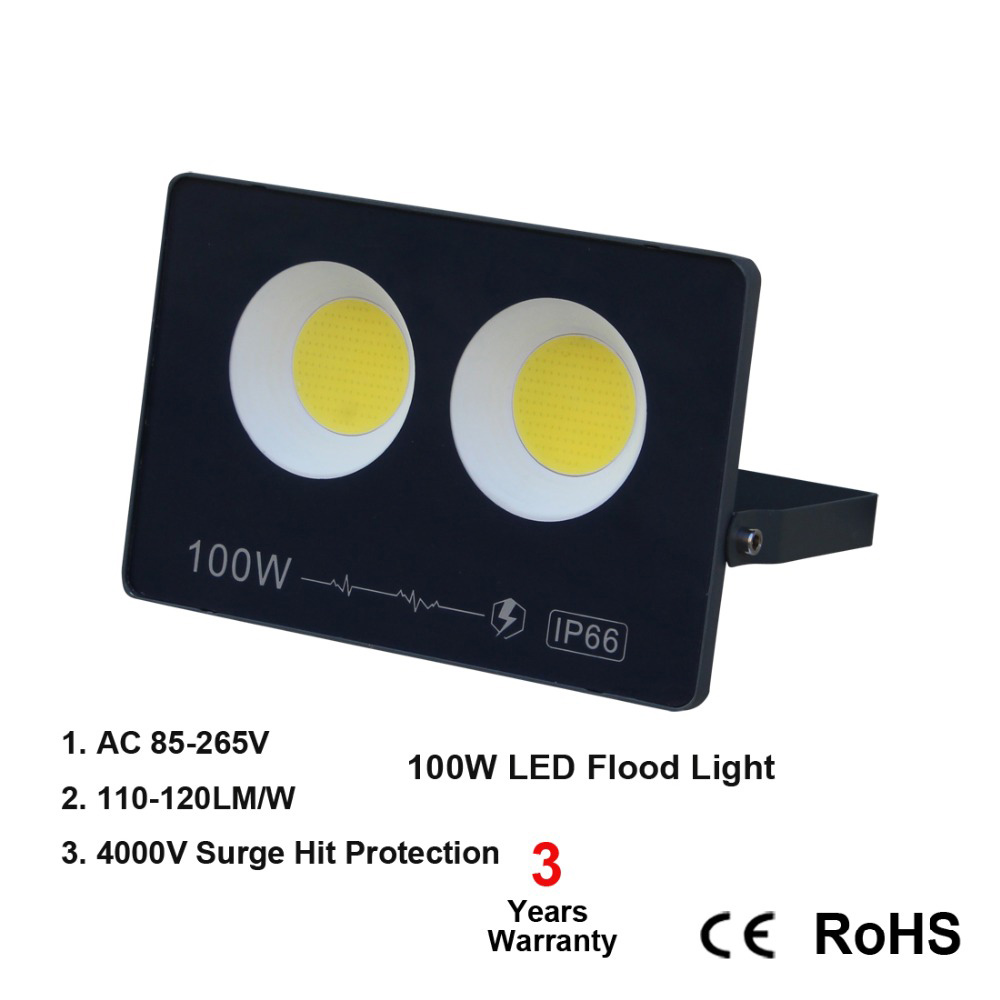 100W 200W 300W 400W 500W LED Flood Lights Waterproof IP65 Daylight White 6500k 85V-265V Outdoor Work Light for Garage Garden