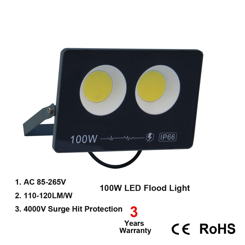 100W 200W 300W 400W 500W LED Flood Lights Waterproof IP65 Daylight White 6500k 85V-265V Outdoor Work Light for Garage Garden