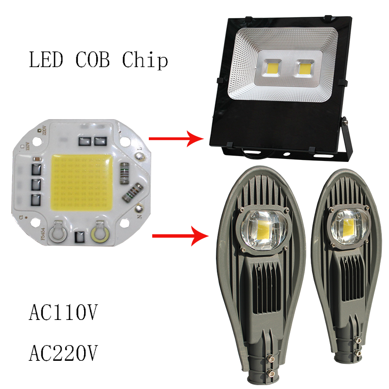30W 50W LED COB Chip LED High Power Projection Lamp Outdoor Lighting Advertising lamp Inductive Floodlight