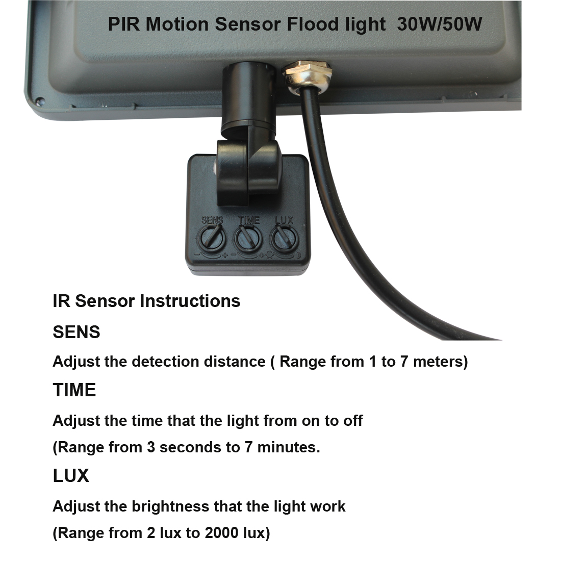 LED Induction lamp Flood light PIR motion sensor indoor and outdoor lighting decorative lighting home street garden 30W 50W 100W