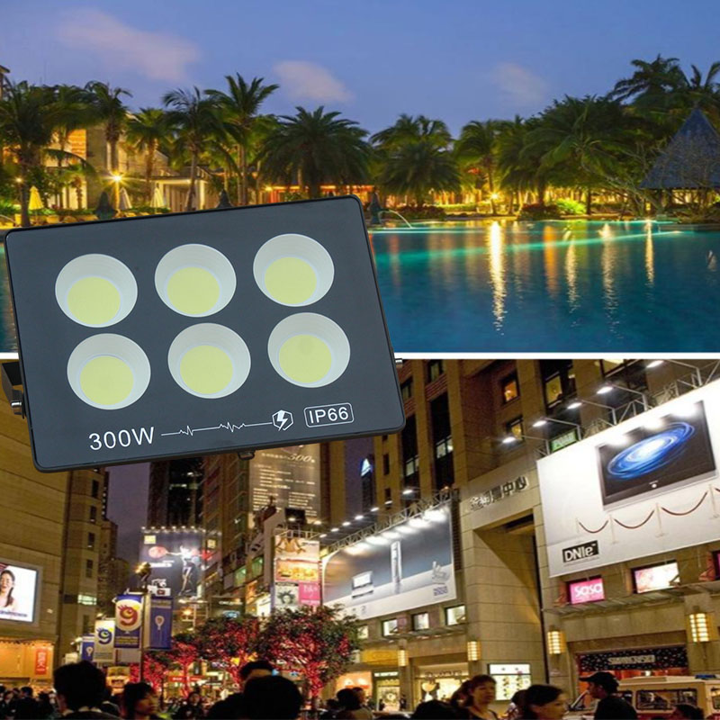 LED Flood Light 110V/220V Outdoor Led Flood Light with 180degree Adjustable Bracket 6000K for Garage Garden Lawn and Yard.