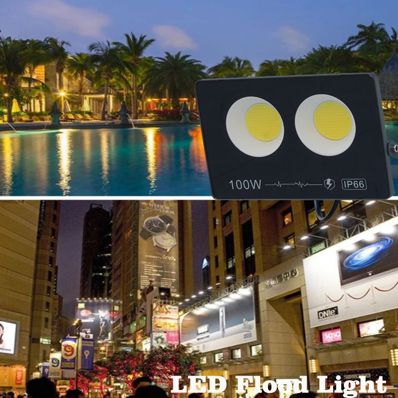 10 PCS/Lot 50W 100W 200W 300W LED Flood Light AC200-240V 9000lms Projector Flood Light Lamp Outdoor Lighting