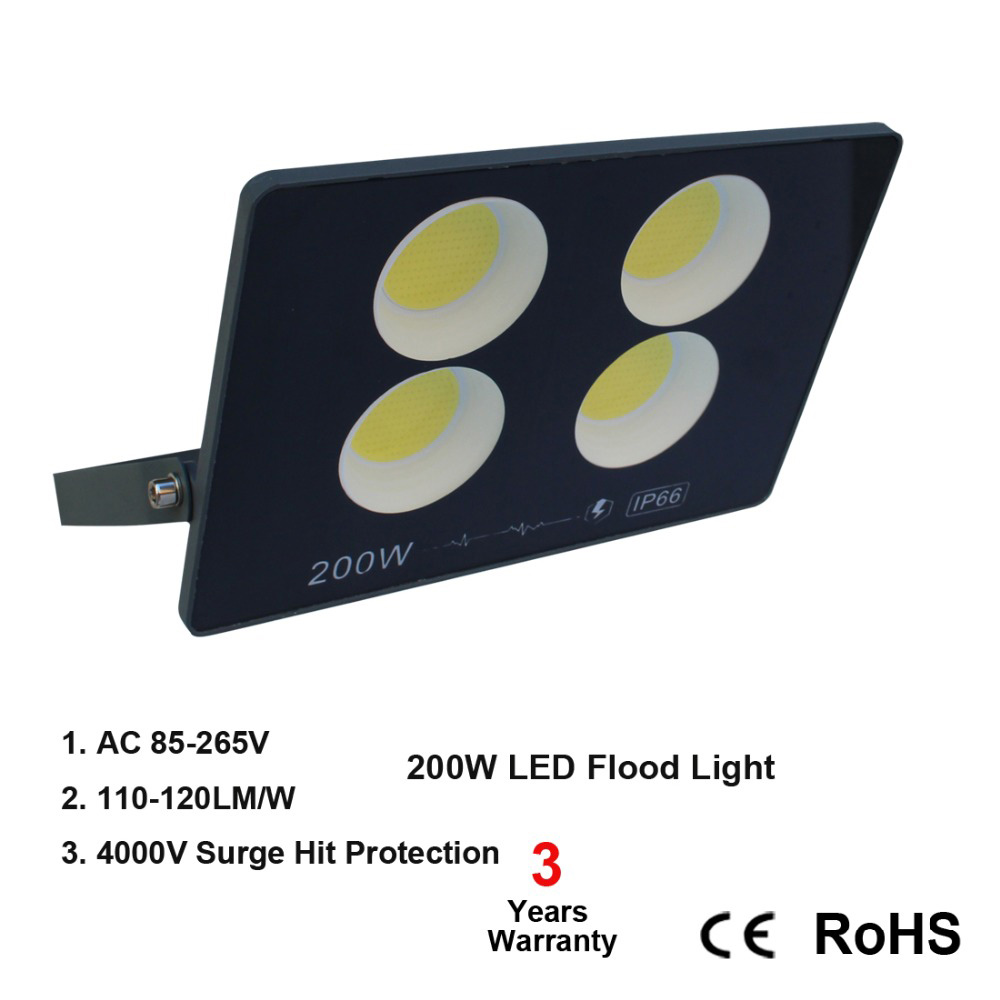 10 PCS/Lot 50W 100W 200W 300W LED Flood Light AC200-240V 9000lms Projector Flood Light Lamp Outdoor Lighting