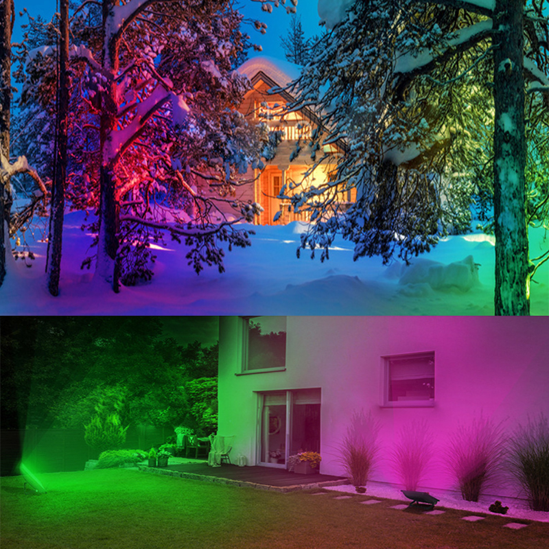 10W 20W 30W Projection lamp landscaping tree lighting RGB Flood light outdoor waterproof spotlight
