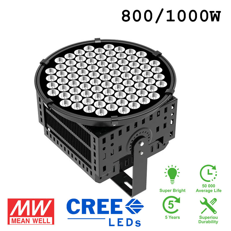 IP66 Outdoor 1000W SMD 3030 Module LED Flood Light Fixtures used Stadium Lighting