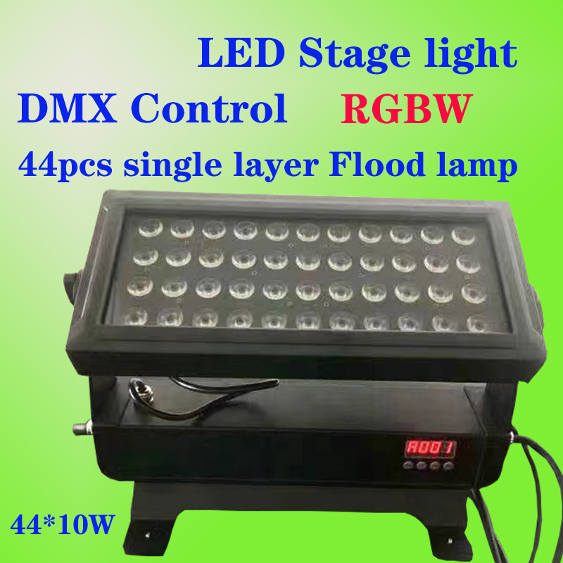 LED Stage light spot light 44*10W single-layer Flood lights RGBW 4 in 1， DMX Control 2 per piece And Flight case