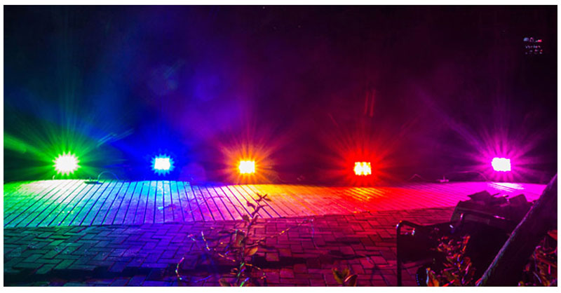 RGB Led Floodlight IP66 50W 30W SMD 2835 Floodlit Lamp Reflector with Remote Control Outdoor Street Lighting Color Spotlight