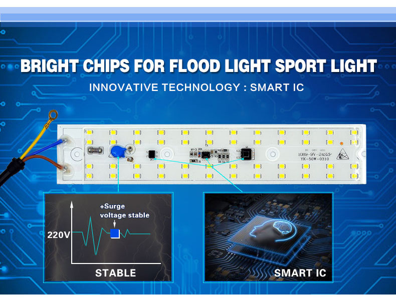 Smart IC SMD LED Chips Lamp 50W AC 220V SMD2835 DIY For Outdoor Floodlight Outdoor Garden Cold White Warm White