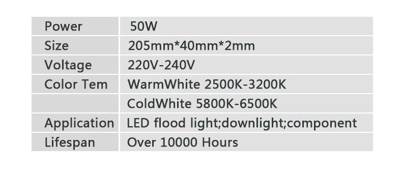 Smart IC SMD LED Chips Lamp 50W AC 220V SMD2835 DIY For Outdoor Floodlight Outdoor Garden Cold White Warm White