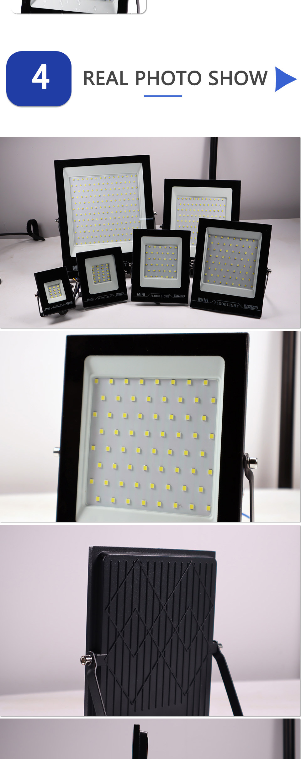 LED FloodLight AC 220V 10W 20W 30W 50W 100W 150W Outdoor Garden Projector Lighting Spotlight Wall Flood Lights IP67 Waterproof