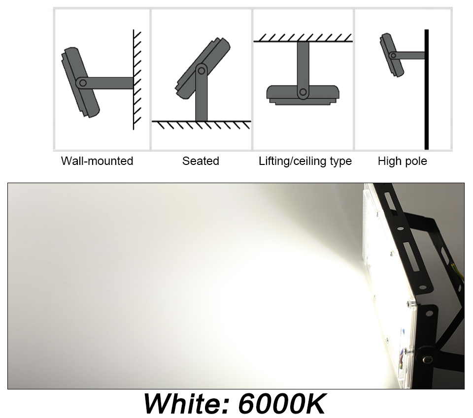 150W Floodlight LED Spotlight Outdoor Lighting AC 220V 240V Garden Flood Light LED Spot Light Focos Reflector Street Wall Lamp