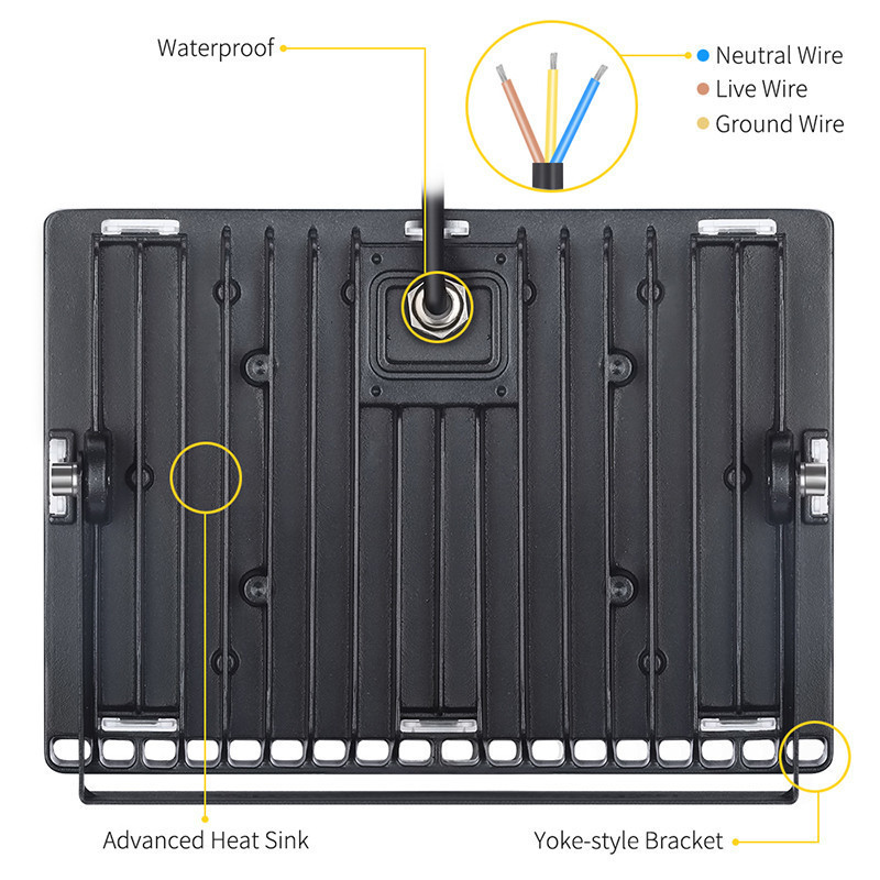 2PCS Waterproof Ultrathin LED Flood light 100W 110V 220V Reflector Led Spotlight 8000LM Outdoor Street Garden Security Lights