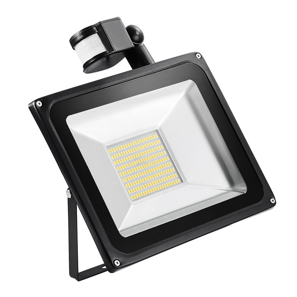 100W Waterproof LED Motion Sensor Spotlight Floodlight AC 220V-240V 11000LM 189LED Reflector Flood Light For Outdoor Lighting
