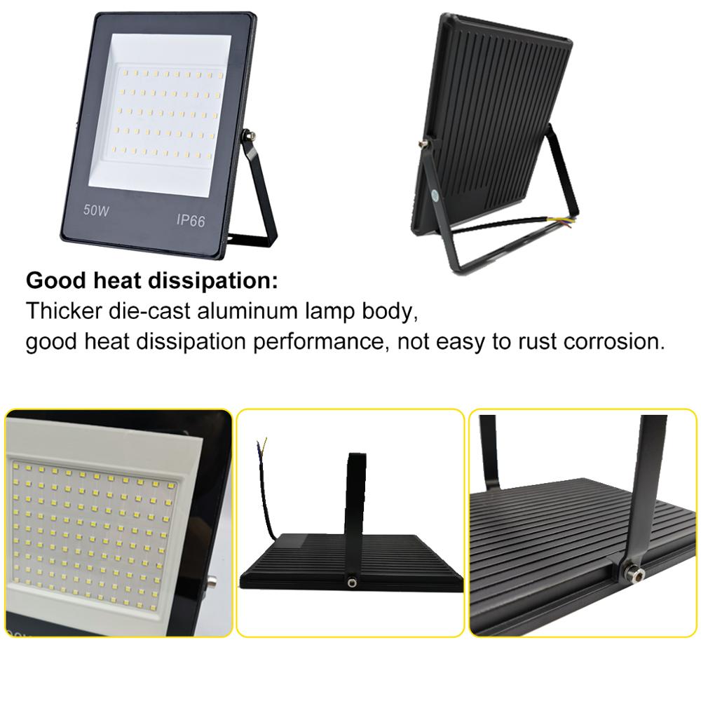 LED Floodlight 220V Mini Spotlight 10W 20W 30W 50W 100W 150W Outdoor Lighting Wall Reflector IP66 Waterproof Garden Lamp