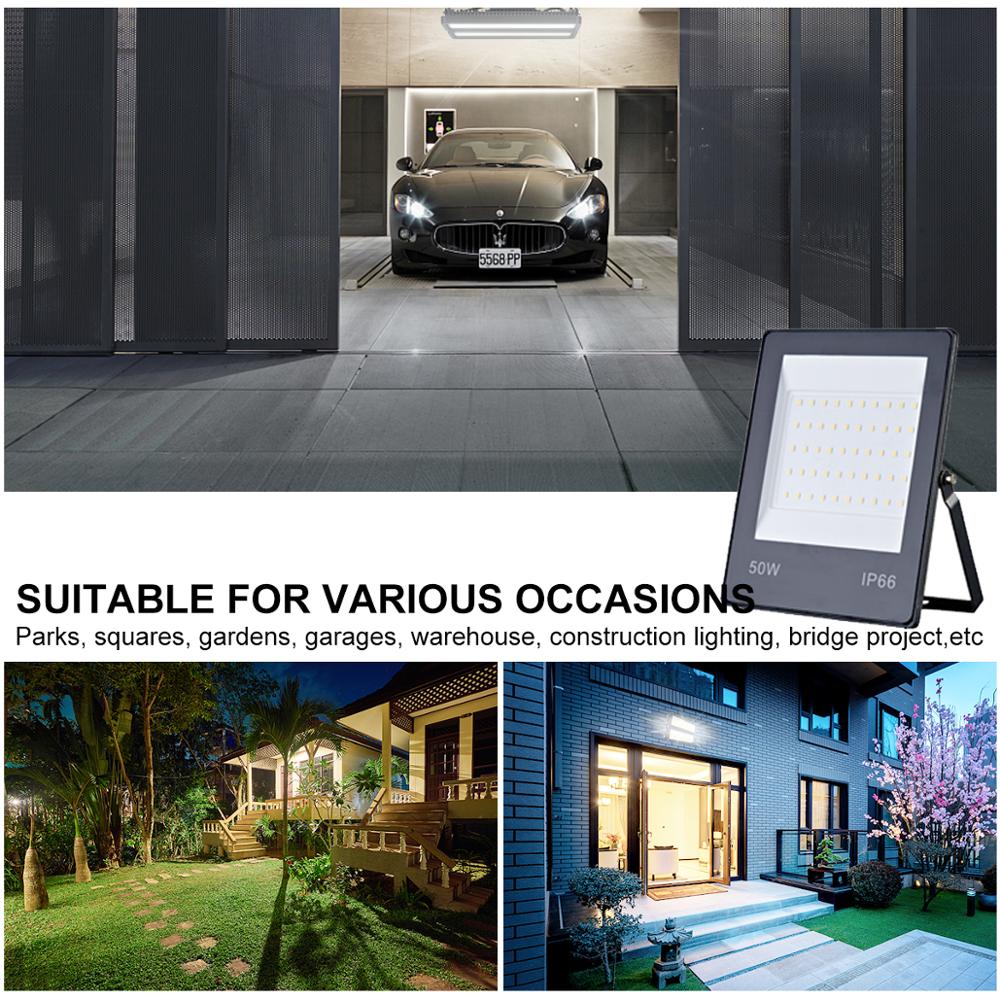 LED Floodlight 220V Mini Spotlight 10W 20W 30W 50W 100W 150W Outdoor Lighting Wall Reflector IP66 Waterproof Garden Lamp