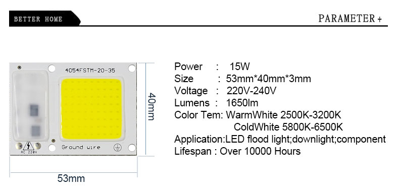 High Power LED Matrix For Projectors 15W 25W 35W 50W DIY Flood Light COB Smart IC Driver LED Diode Spotlight Outdoor Chip Lamp
