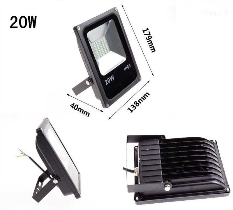 LED Spotlight DC12V 10W 20W 30W 50W 100W IP65 Projecteur Flood Light 12V 5730SMD 24V Street Wall Lamp Garden Square