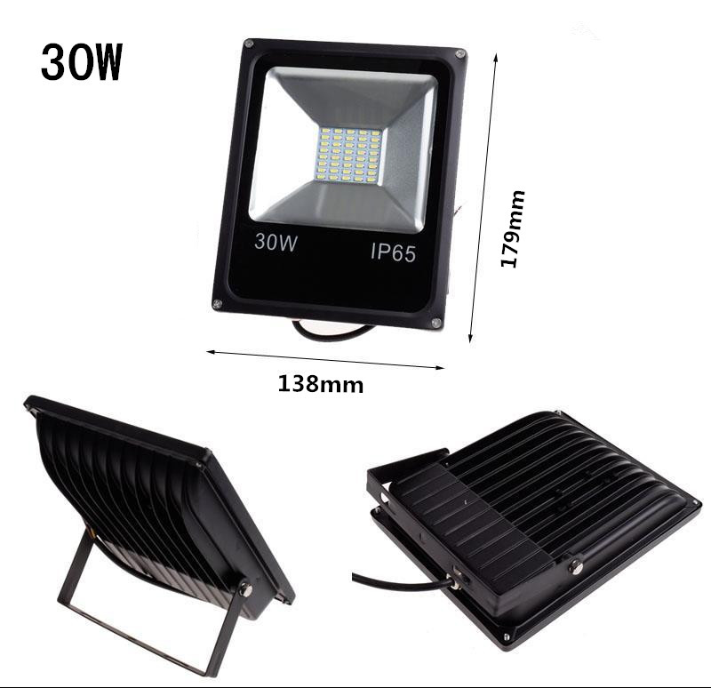 LED Spotlight DC12V 10W 20W 30W 50W 100W IP65 Projecteur Flood Light 12V 5730SMD 24V Street Wall Lamp Garden Square