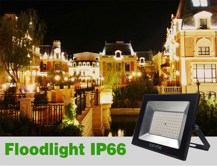 Ultrathin LED flood light 10W 30W 50W AC220V IP67 5630SMD Floodlight lamp Spotlight 100W Outdoor Wall Garden Landscape Lighting