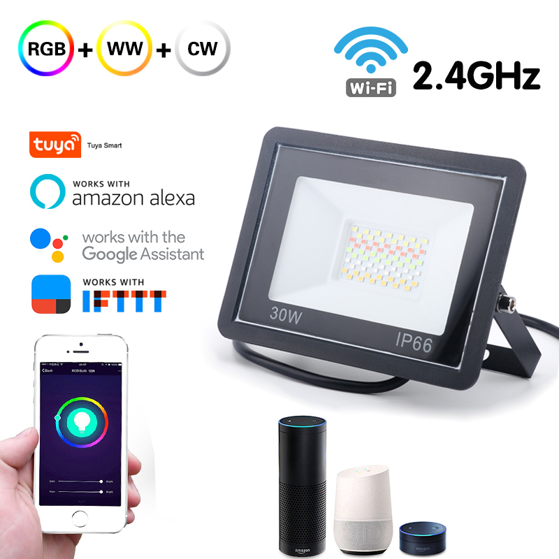 LED RGB Smart Floodlight Stage Lighting Spotlights Tuya Smart Home WIFI intellgent light Music Club Flash Holiday Lighting