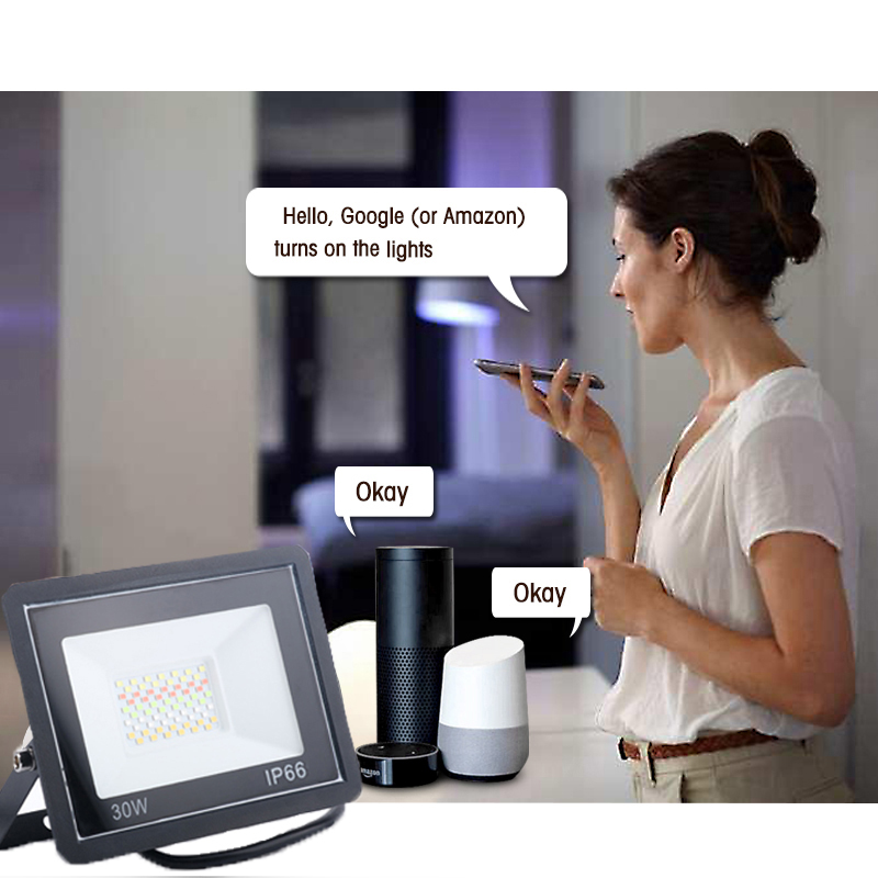 LED RGB Smart Floodlight Stage Lighting Spotlights Tuya Smart Home WIFI intellgent light Music Club Flash Holiday Lighting