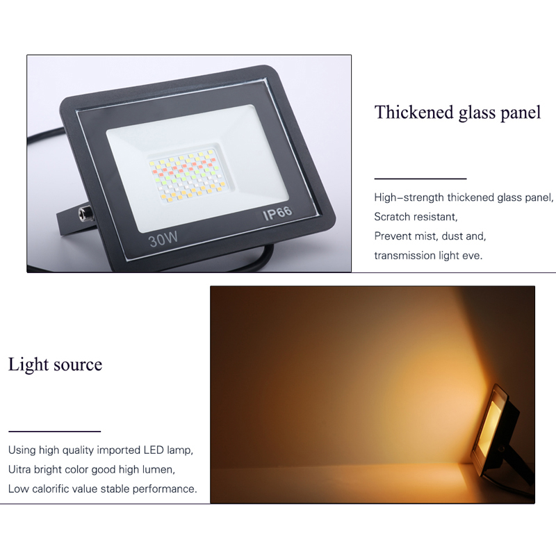 LED RGB Smart Floodlight Stage Lighting Spotlights Tuya Smart Home WIFI intellgent light Music Club Flash Holiday Lighting