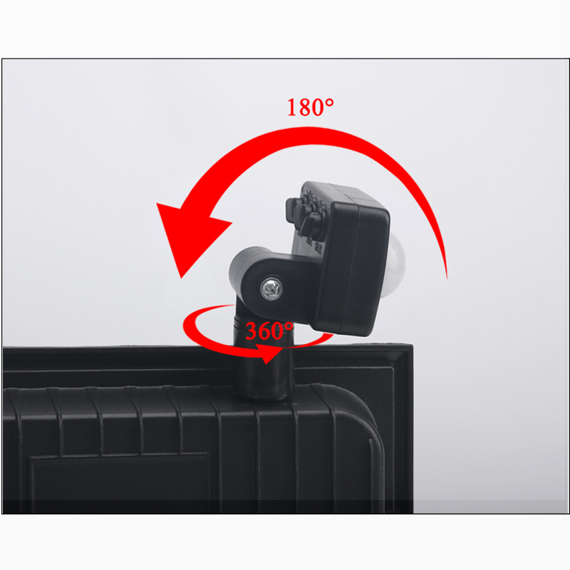 LED Induction Floodlights PIR Motion Sensor 30W 50W 100W 220V Cold White Waterproof IP66 Outdoor Rainproof Lighting