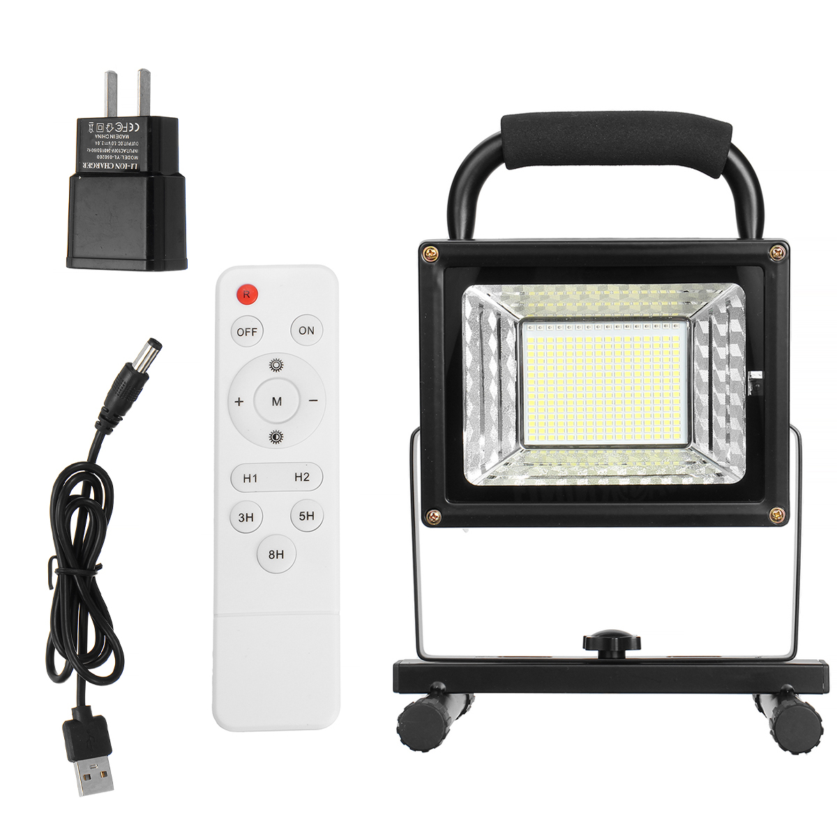 900W 256 LED Waterproof Floodlight Outdoor Reflector External Projector Spotlight Garden Lighting Rechargeable by 18650 Battery