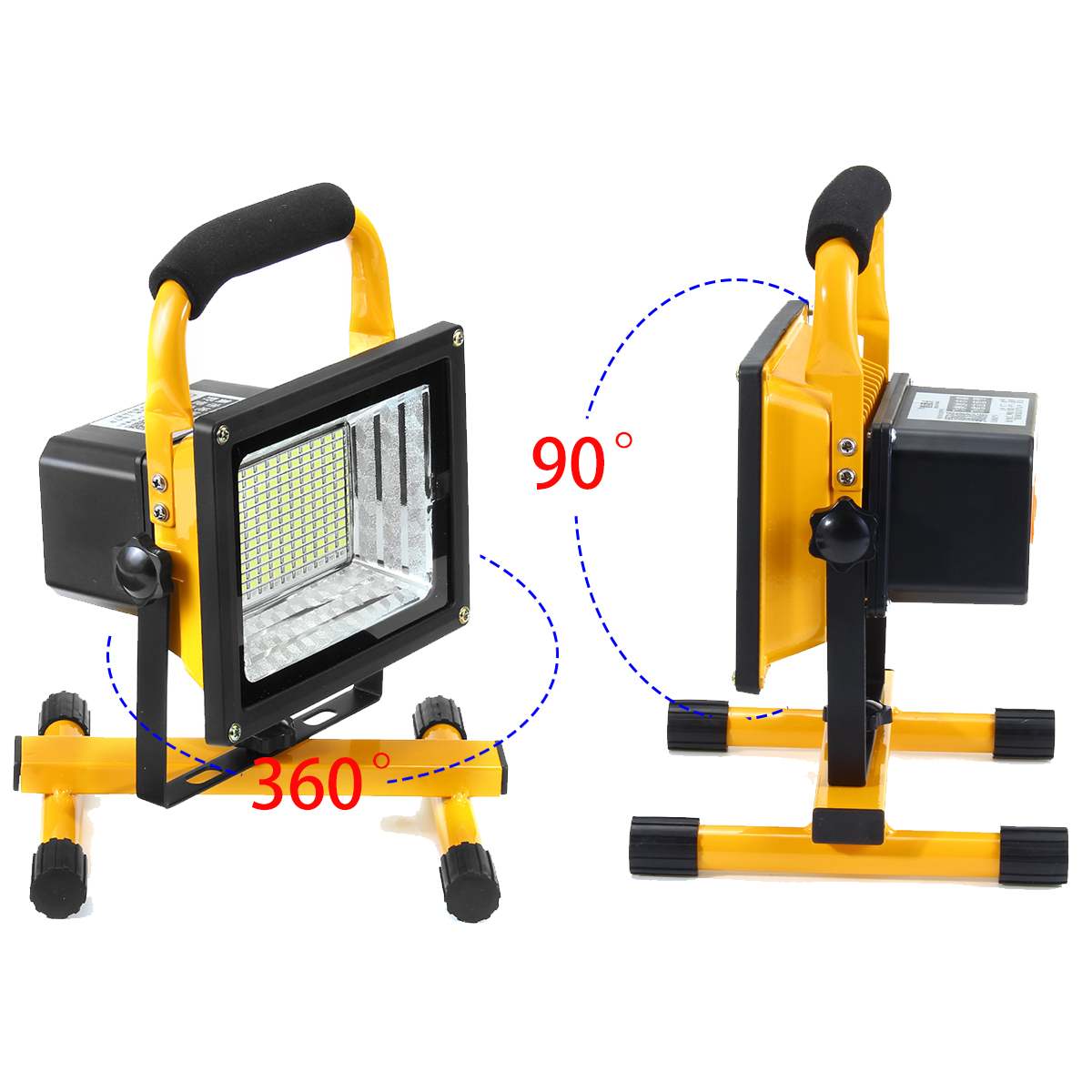 300W-900W LED Floodlight Portable Rechargeable Waterproof Spotlight Battery Powered Digital Searchlight Outdoor Camping Lamp
