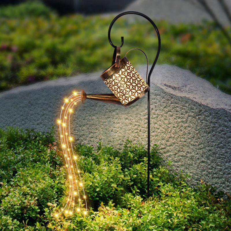 Shower Garden Art Light Decoration Outdoor Gardening Lawn Lamp Garden DIY Decor Watering Can Led Light