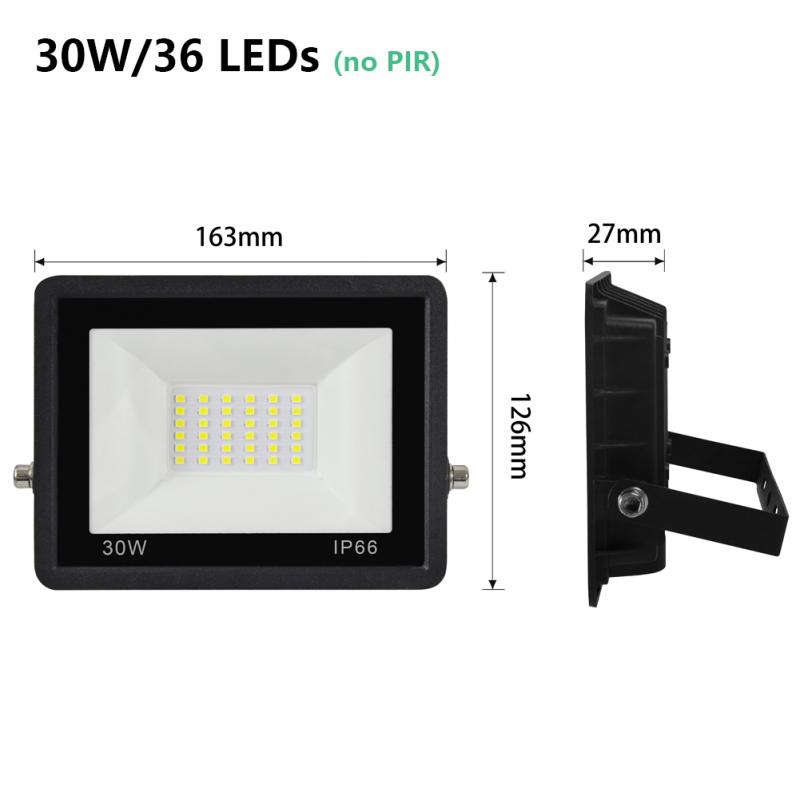PIR Motion Sensor LED Floodlight 220V Waterproof Spotlight 10W 30W 50W 100W Flood Light Outdoor Lighting For Garden Street Wall