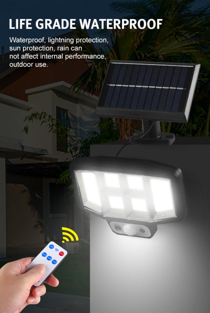 Solar Light Outdoor Motion Sensor Recharge Solar Wall Light Waterproof Emergency Led Light For Street Garden Porch Lamp