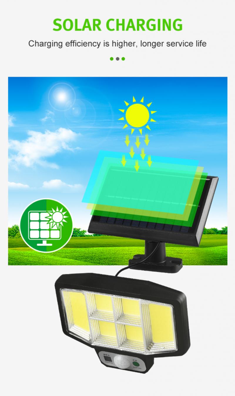 Solar Light Outdoor Motion Sensor Recharge Solar Wall Light Waterproof Emergency Led Light For Street Garden Porch Lamp