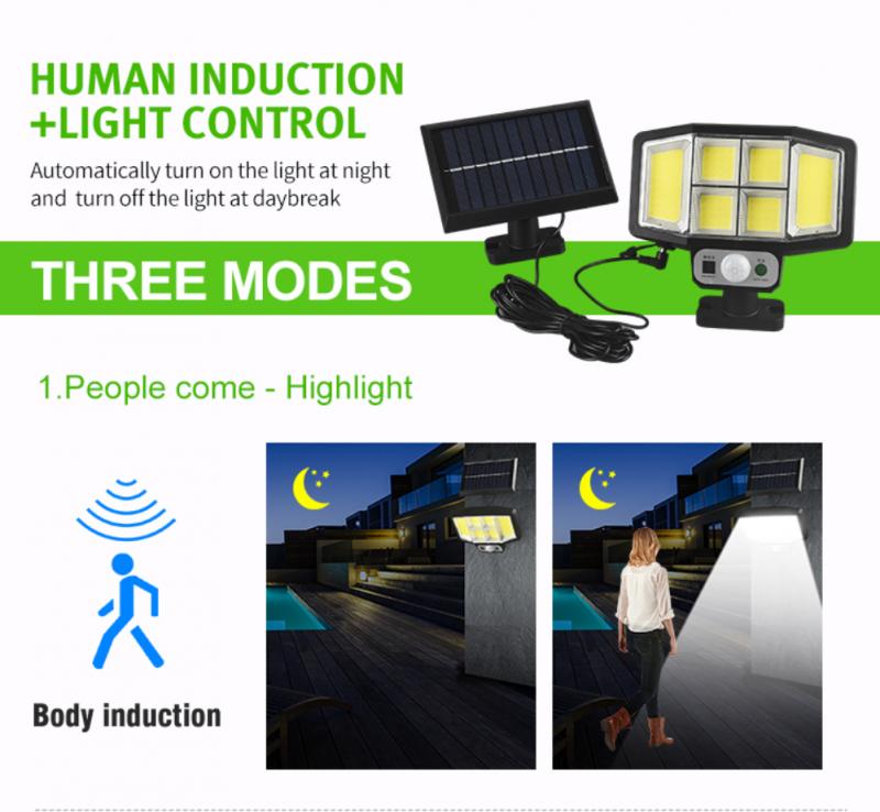 Solar Light Outdoor Motion Sensor Recharge Solar Wall Light Waterproof Emergency Led Light For Street Garden Porch Lamp
