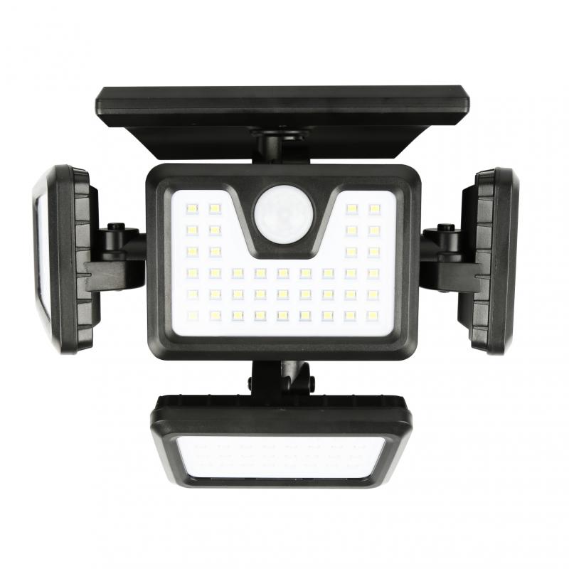 141LED Solar Light Outdoor Four-head Human Sensor Wall Lamp IP65 Induction Wall Light For Home Garden Courtyard Street Lighting