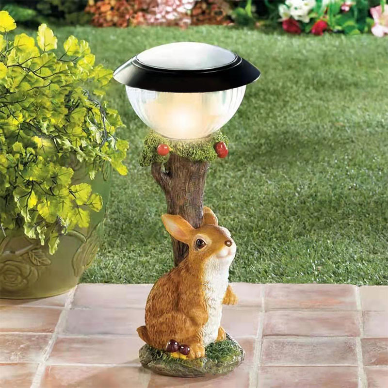 Resin Squirrel Solar LED Light Statue Waterptoof Figures Outdoors For Pathway Yard Garden Wildlife Decoration Lamp Landscaping