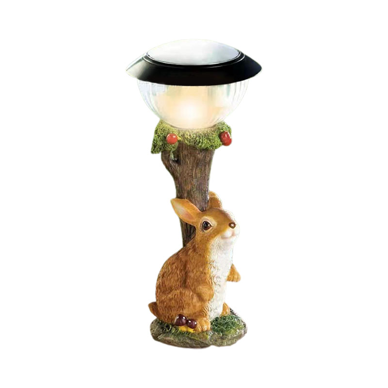 Resin Squirrel Solar LED Light Statue Waterptoof Figures Outdoors For Pathway Yard Garden Wildlife Decoration Lamp Landscaping