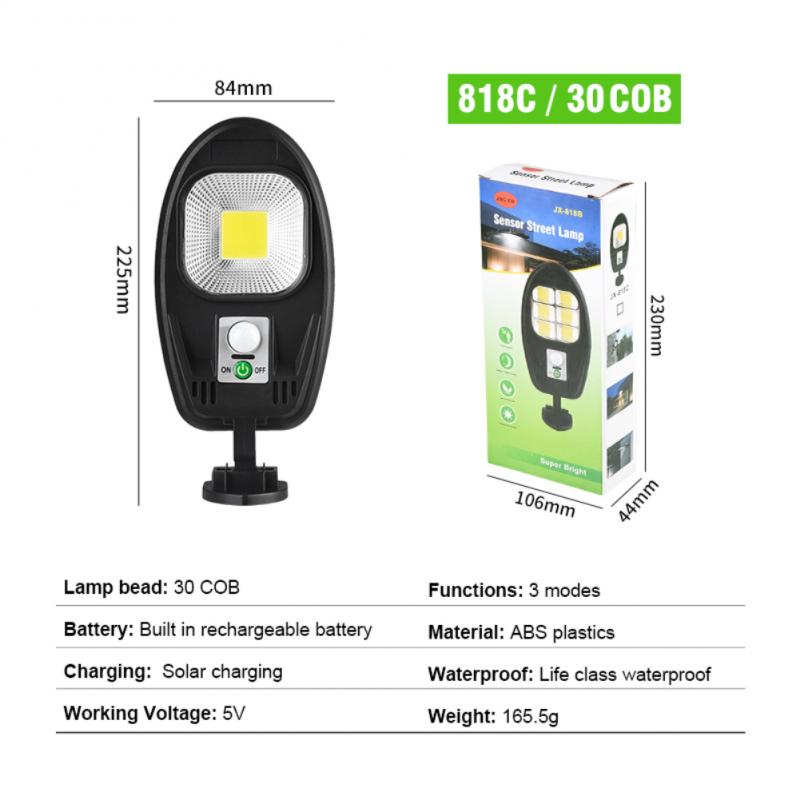Solar Sensor Wall Light COB/LED Waterproof Human Induction Street Lamp Garden Outdoor Courtyard Sensor Street Light