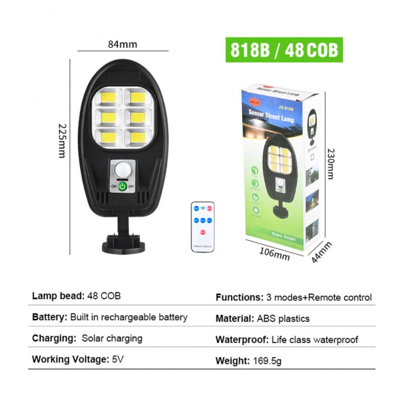 Solar Sensor Wall Light COB/LED Waterproof Human Induction Street Lamp Garden Outdoor Courtyard Sensor Street Light