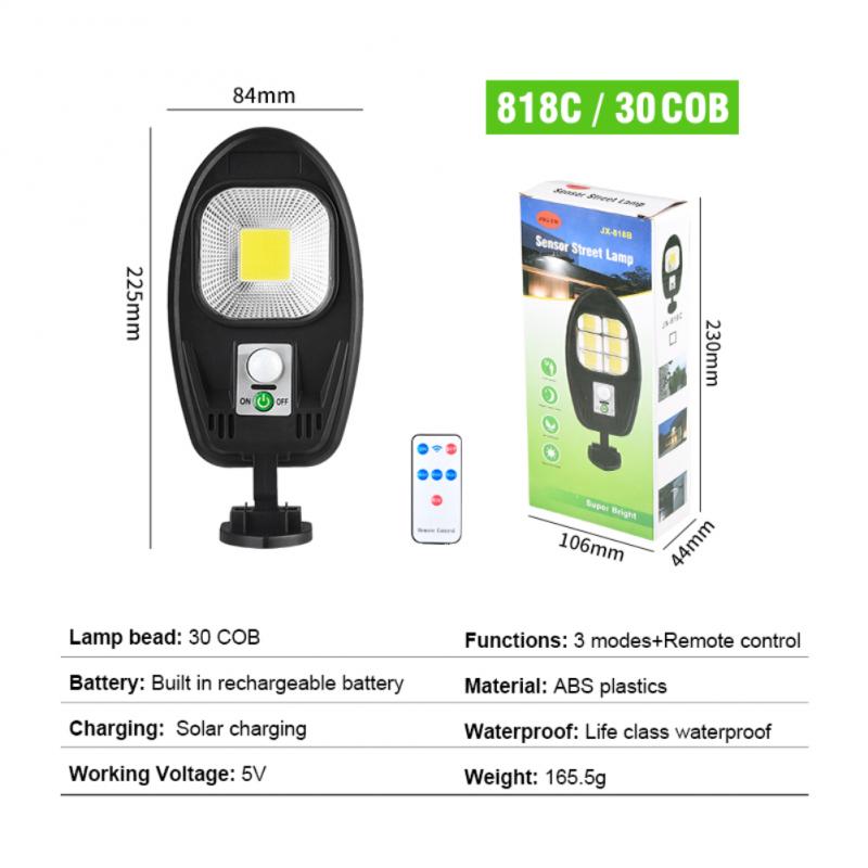 Solar Sensor Wall Light COB/LED Waterproof Human Induction Street Lamp Garden Outdoor Courtyard Sensor Street Light