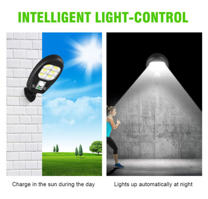 Solar Sensor Wall Light COB/LED Waterproof Human Induction Street Lamp Garden Outdoor Courtyard Sensor Street Light