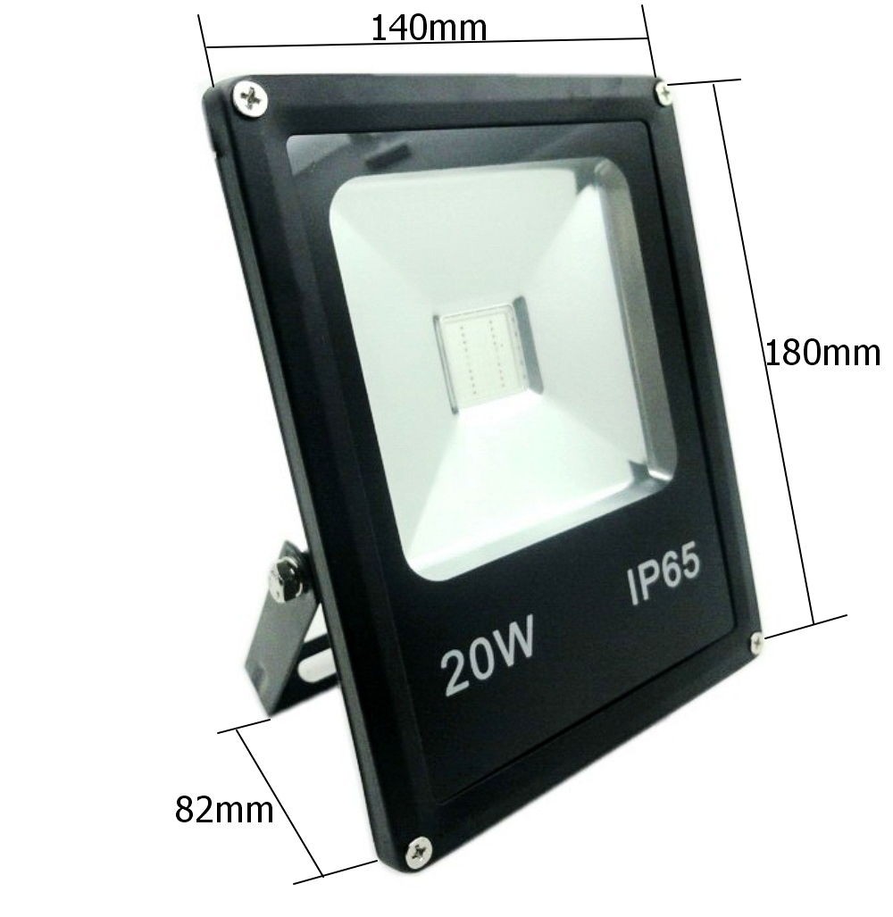 1pcs LED flood light 10W 20W 30W 50W Black AC85-265V waterproof IP65 Floodlight Spotlight Outdoor Lighting