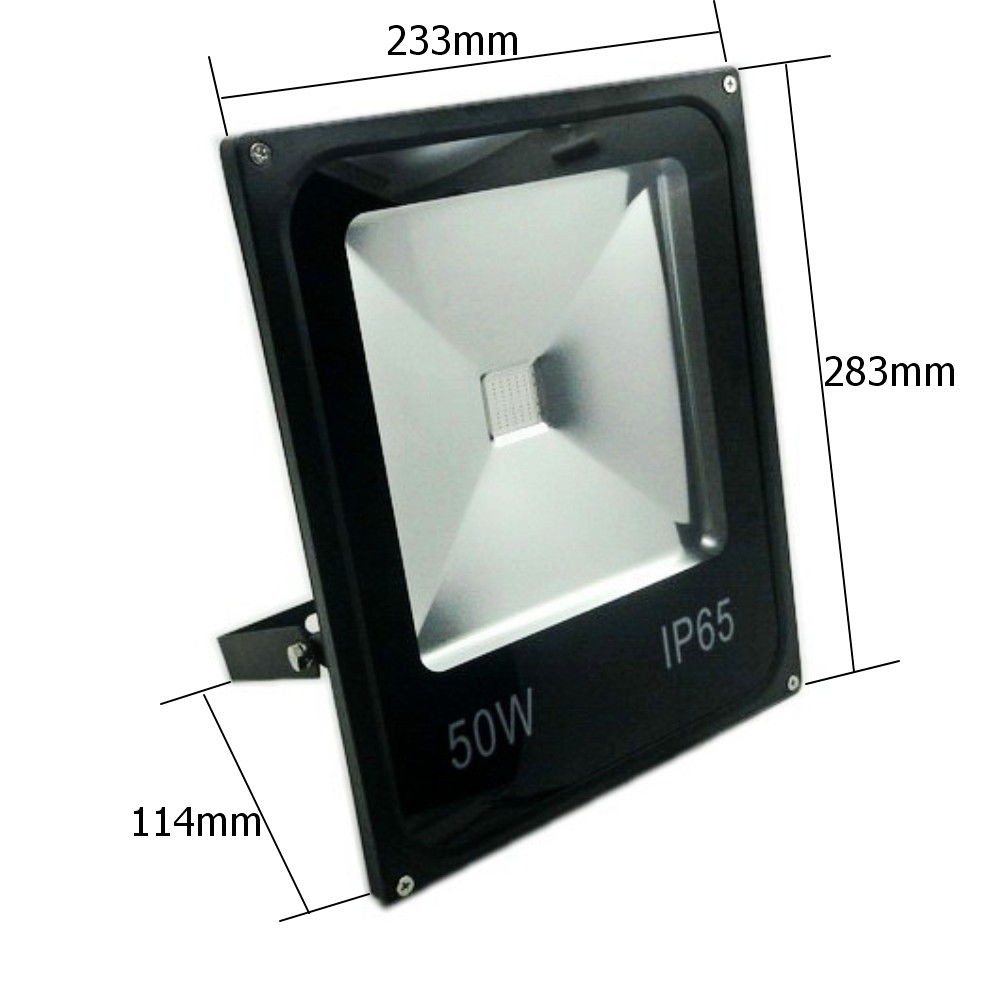 1pcs LED flood light 10W 20W 30W 50W Black AC85-265V waterproof IP65 Floodlight Spotlight Outdoor Lighting