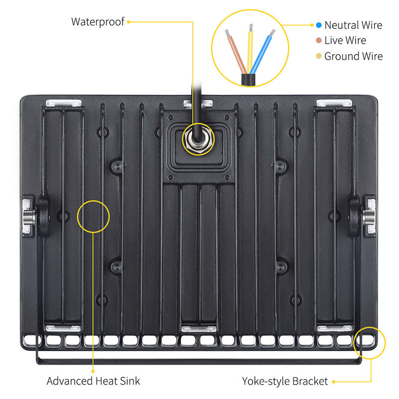 2PCS Waterproof Ultrathin LED Flood light 100W 110V 220V Reflector Led Spotlight 8000LM Outdoor Street Garden Security Lights