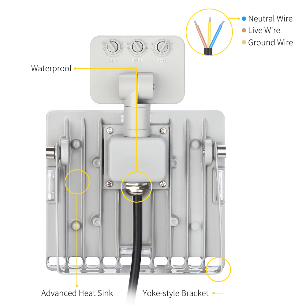 6PCS Ultrathin Sensor LED Floodlight 10W 20W 30W 50W 100W IP65 110V/220V LED Flood Light Spotlight Outdoor Street Light