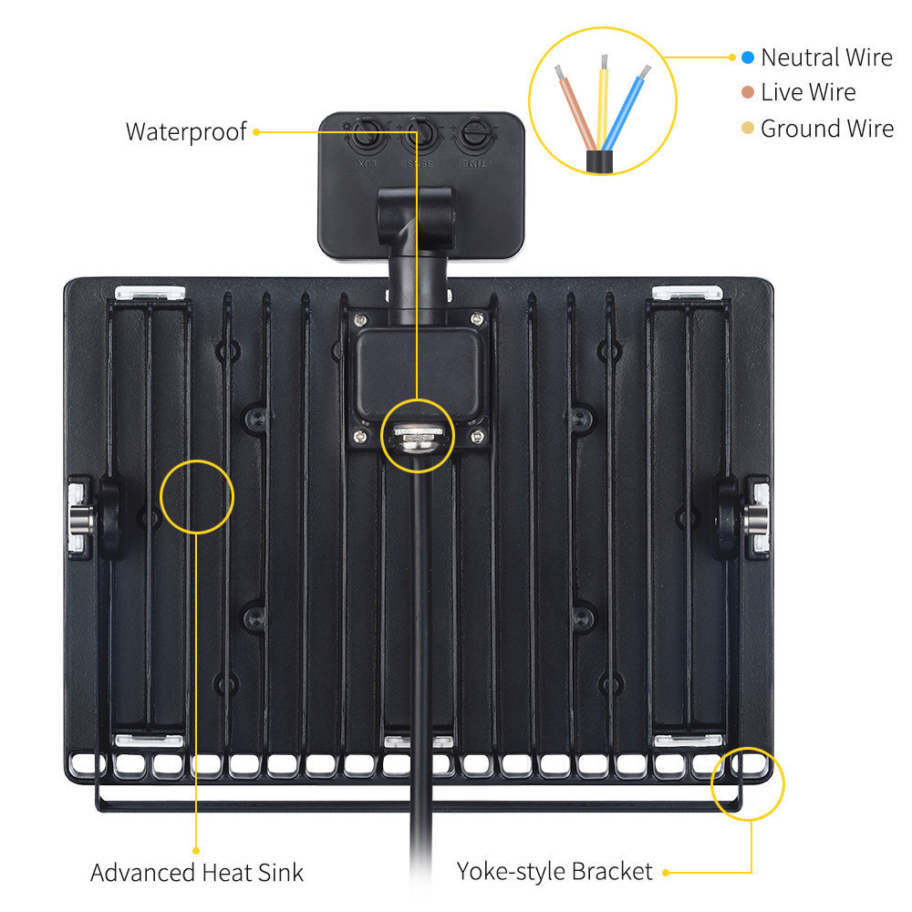 6PCS Ultrathin Sensor LED Floodlight 10W 20W 30W 50W 100W IP65 110V/220V LED Flood Light Spotlight Outdoor Street Light