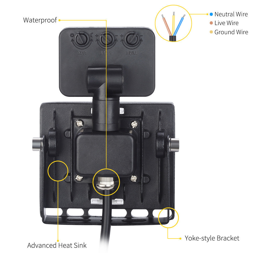 6PCS Ultrathin Sensor LED Floodlight 10W 20W 30W 50W 100W IP65 110V/220V LED Flood Light Spotlight Outdoor Street Light