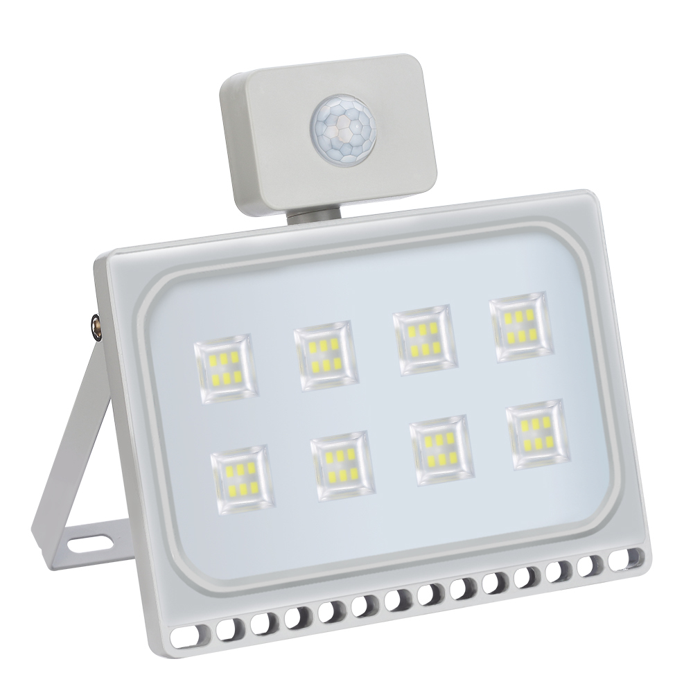 20PCS Ultrathin Sensor LED Floodlight 10W 20W 30W 50W 100W IP65 110V/220V LED Flood Light Spotlight Outdoor Street Light