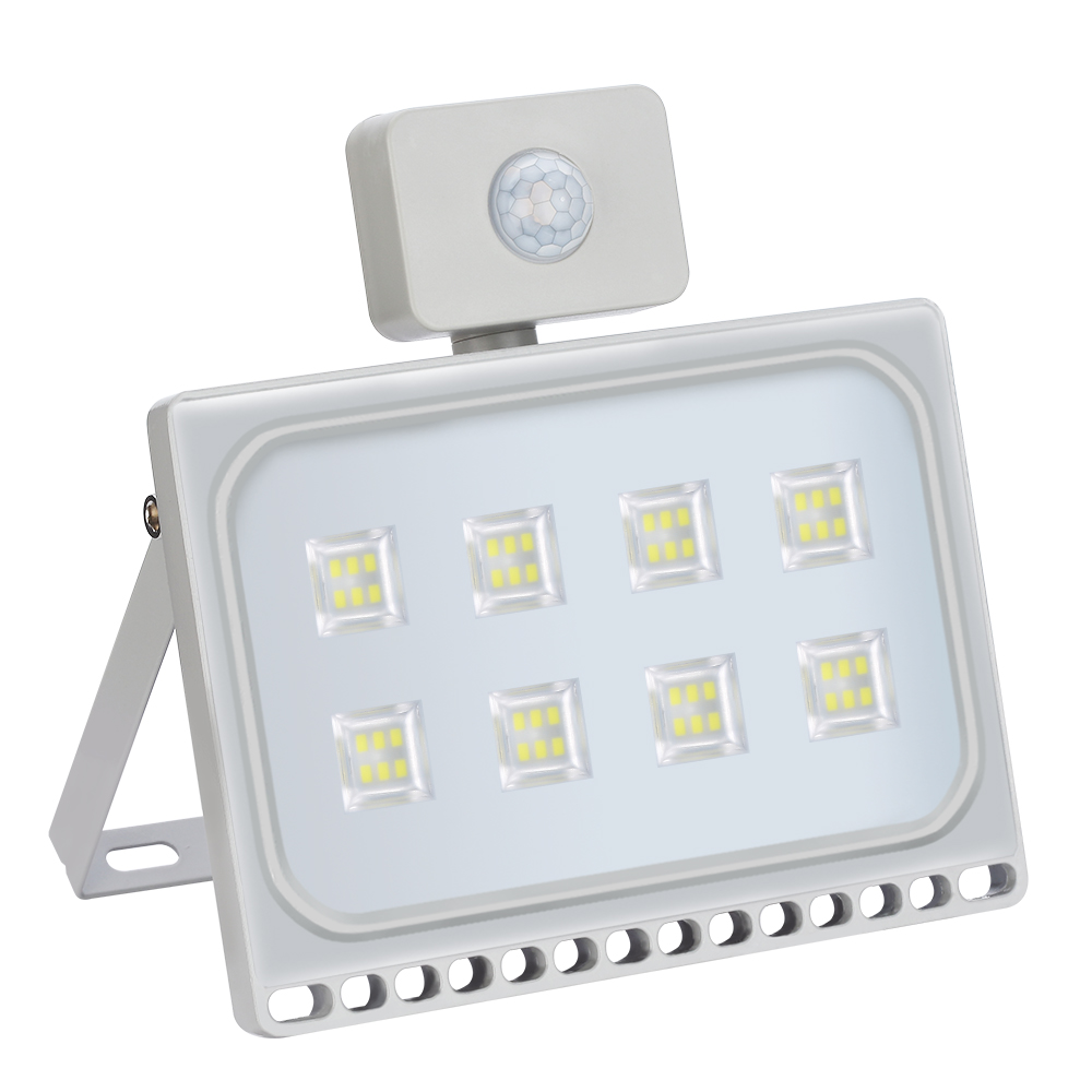 220V 50W/100W LED FloodLight PIR Motion Sensor Reflector Flood Light Waterproof IP65 Spotlight Outdoor Lighting Cold/Warm White