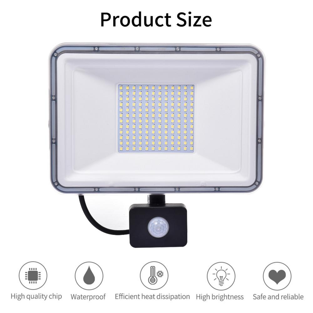 220V 10W/20W/50W LED FloodLight PIR Motion Sensor Reflector LED Flood Light Waterproof IP67 Spotlight Wall Outdoor Lighting